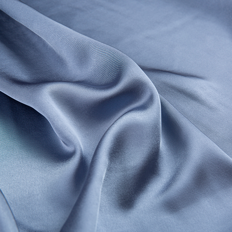 HY263 blue 150cm 240GSM twill imitation acetate CEY Pure Polyester satin tela ng damit pambabae