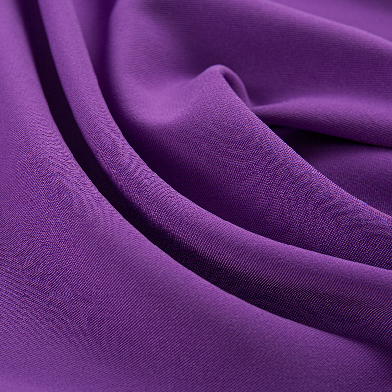 HY070 Purple composite silk weft stretch 2/2 twill clothing fabric