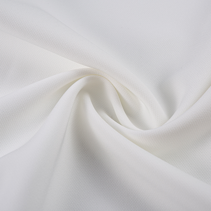 HY098 White composite silk double-layer plain weave four-sided stretch fabric