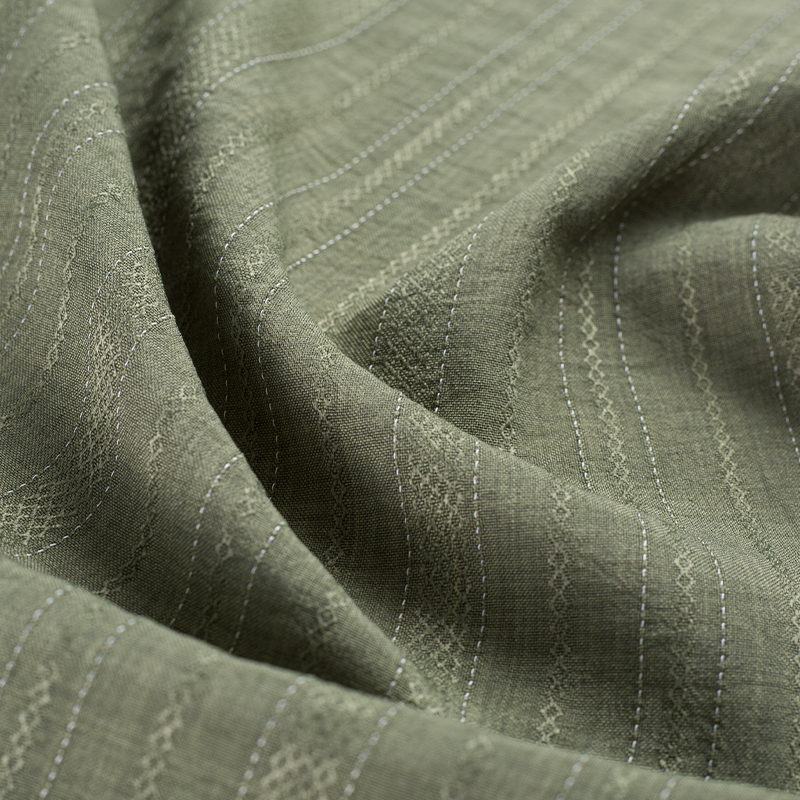 HY557-Rayon 136GSM 99%P 1% Rayon Diamond Alternating Thickness Stripe Lyocell na Tela